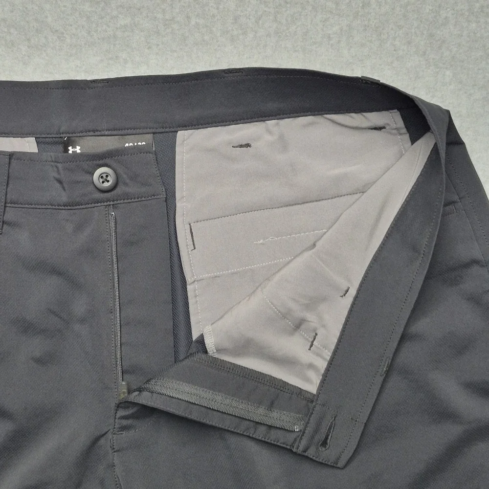 Under Armour Pants Mens Size 40 x 30 Black Loose Fit Golf Chino Outdoor Casual